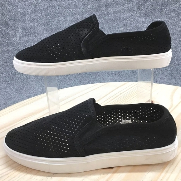 Time & Tru Shoes Women's 6.5 Memory Foam Casual Perf Slip On Flats Sneaker - Picture 2 of 7